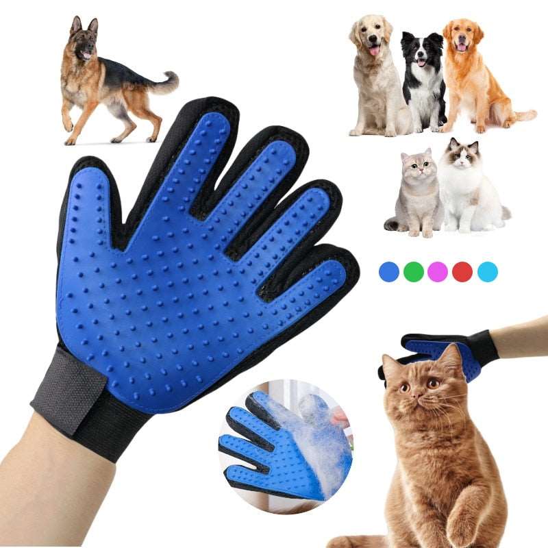 Luva de borracha para Pets - Removerdor e Massageador de pelos