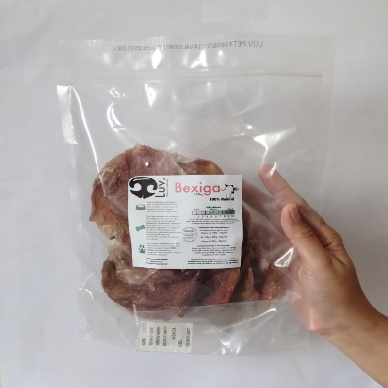 Bexiga Bovina 150g - LUV | comida pra cachorro | pestisco desidratado | mastigáveis | alimentação natural | comida para adestramento | treino | mordedor | Bandit Pet Store | @bandit.p.store