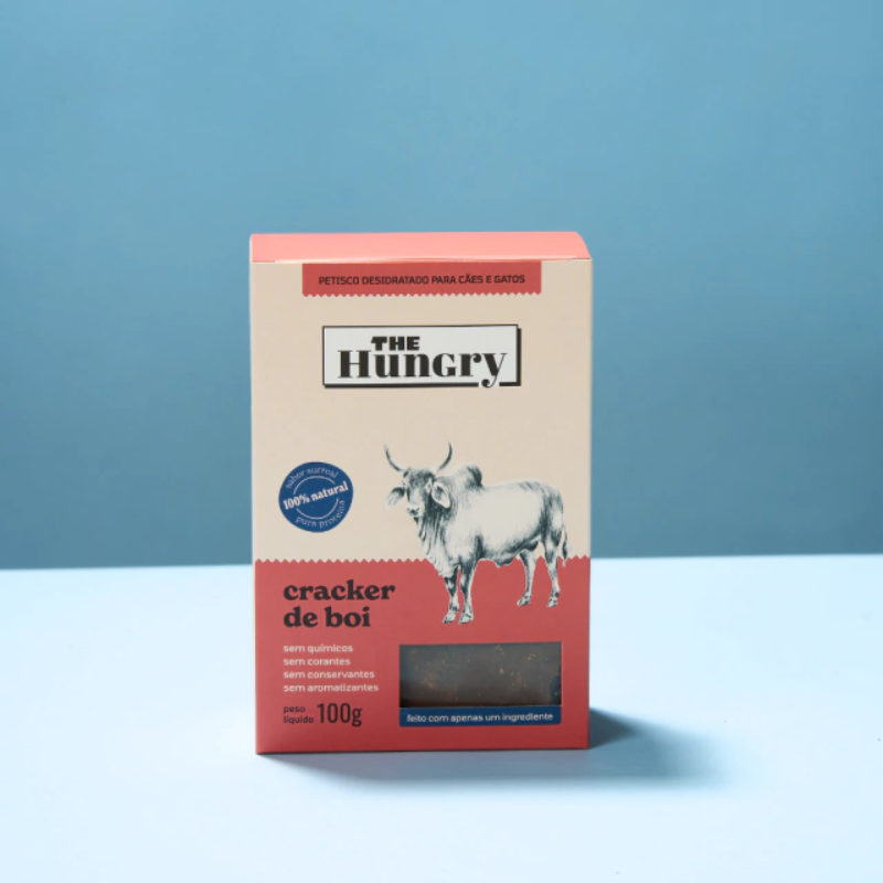 Cracker de Boi - 100g - The Hungry | comida pra cachorro | pestisco desidratado | mastigáveis | alimentação natural | comida para adestramento | treino | mordedor para cachorro | Bandit Pet Store | @bandit.p.store | Tártaro 
