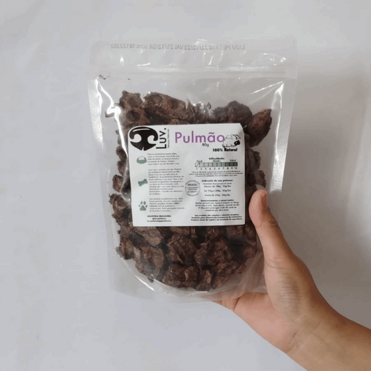 Pulmão Suíno 80g - LUV | comida pra cachorro | pestisco desidratado | mastigáveis | alimentação natural | comida para adestramento | treino | mordedor | Bandit Pet Store | @bandit.p.store