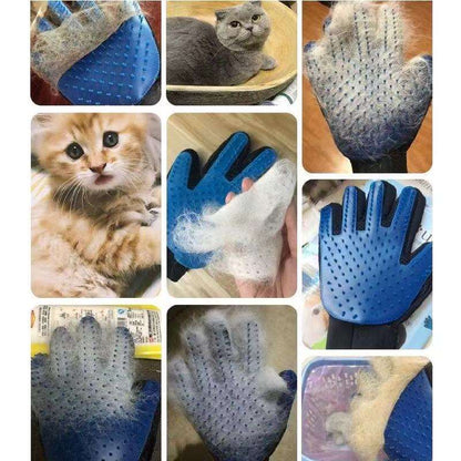 Luva de borracha para Pets - Removerdor e Massageador de pelos