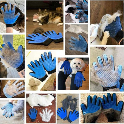 Luva de borracha para Pets - Removerdor e Massageador de pelos
