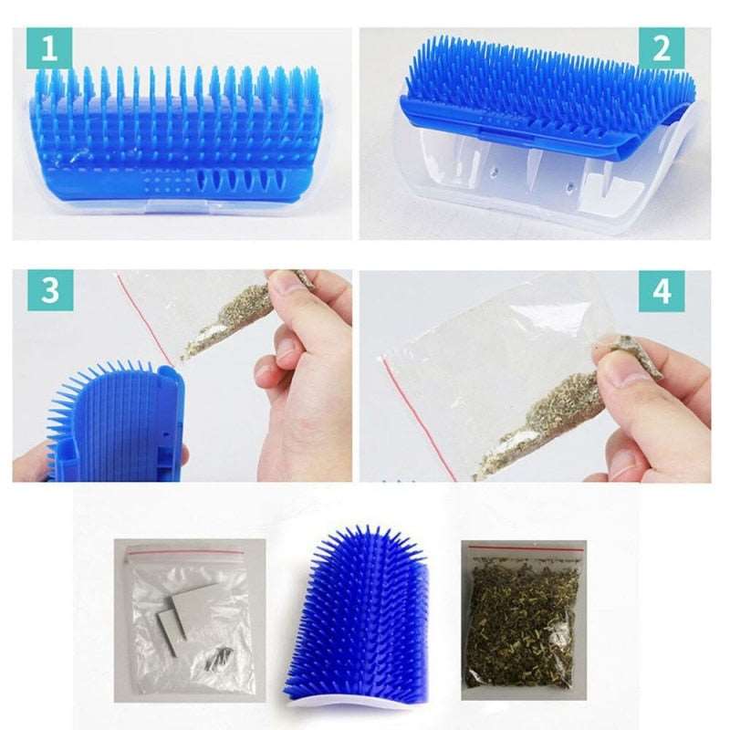 Escova de massagem para Gato com erva Cat Nip