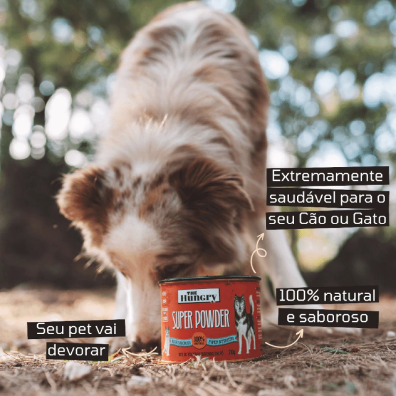 Super Powder - 210g - The Hungry | comida pra cachorro | pestisco desidratado | mastigáveis | alimentação natural | comida para adestramento | treino | mordedor para cachorro | Bandit Pet Store | @bandit.p.store | Tártaro 